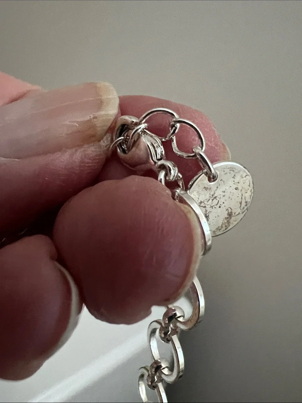 Vintage shiny silver